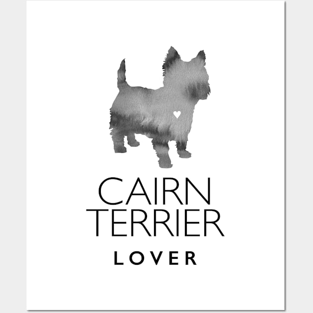 Cairn Terrier Dog Lover Gift - Ink Effect Silhouette Wall Art by Elsie Bee Designs